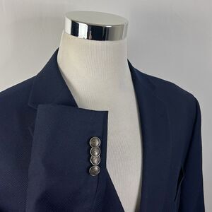 Joseph Abboud 52R Executvie Fit Blazer REDA Wool Navy Silver Two Button Vented